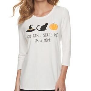 Apt. 9 You Can't Scare Me Long Sleeve Tee